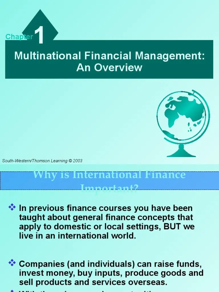 Intentional Corporate Finance by Jeff Madura International Business