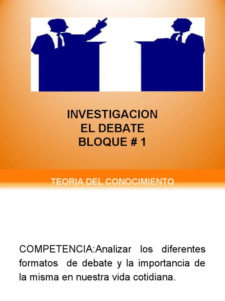 QUE ES UN DEBATE.ppt Certeza Lengua española Prueba gratuita de