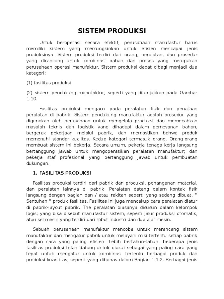 Sistem Produksi | PDF
