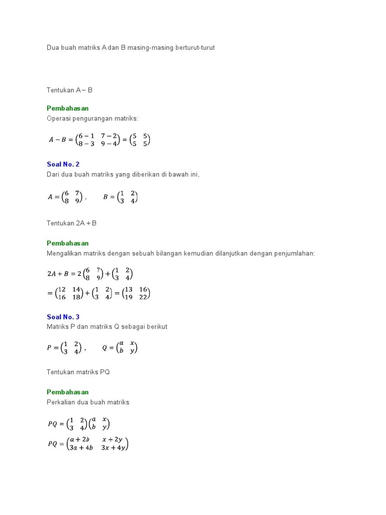 Matriks Invers | PDF