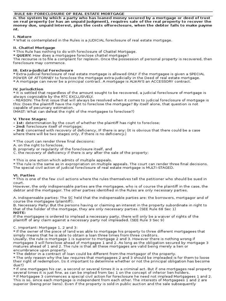 Right of Redemption Vs Mortgage Law Foreclosure