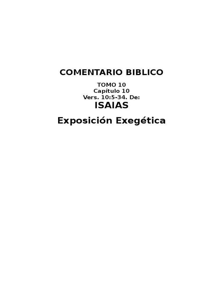 Comentario Biblico PDF Isaias Libro de Isaías