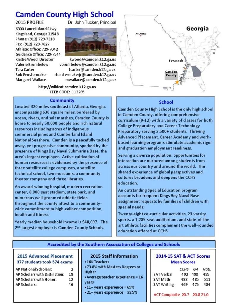 cchs school profile 15 16 Advanced Placement Sat