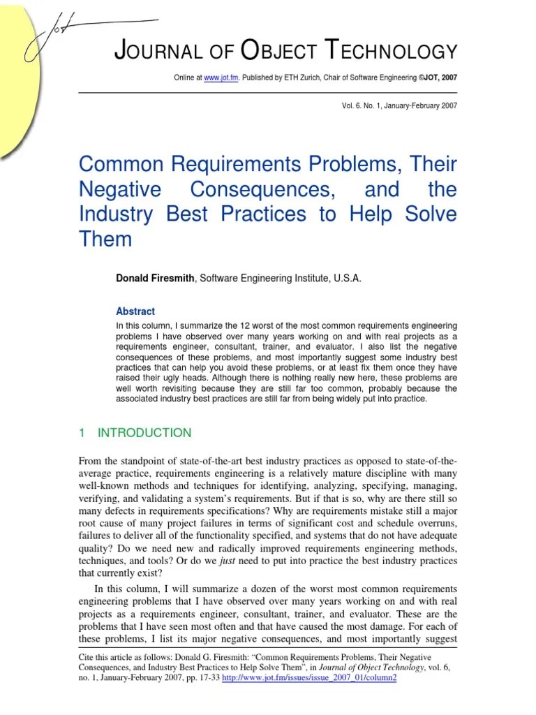 Common Requirements Problems Use Case Software Development Process