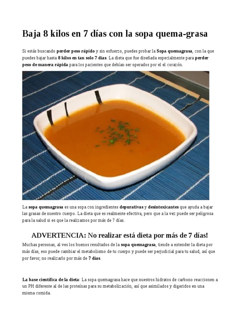 Baja 8 Kilos en 7 Días Con La Sopa Quemagrasa Celery Dieting