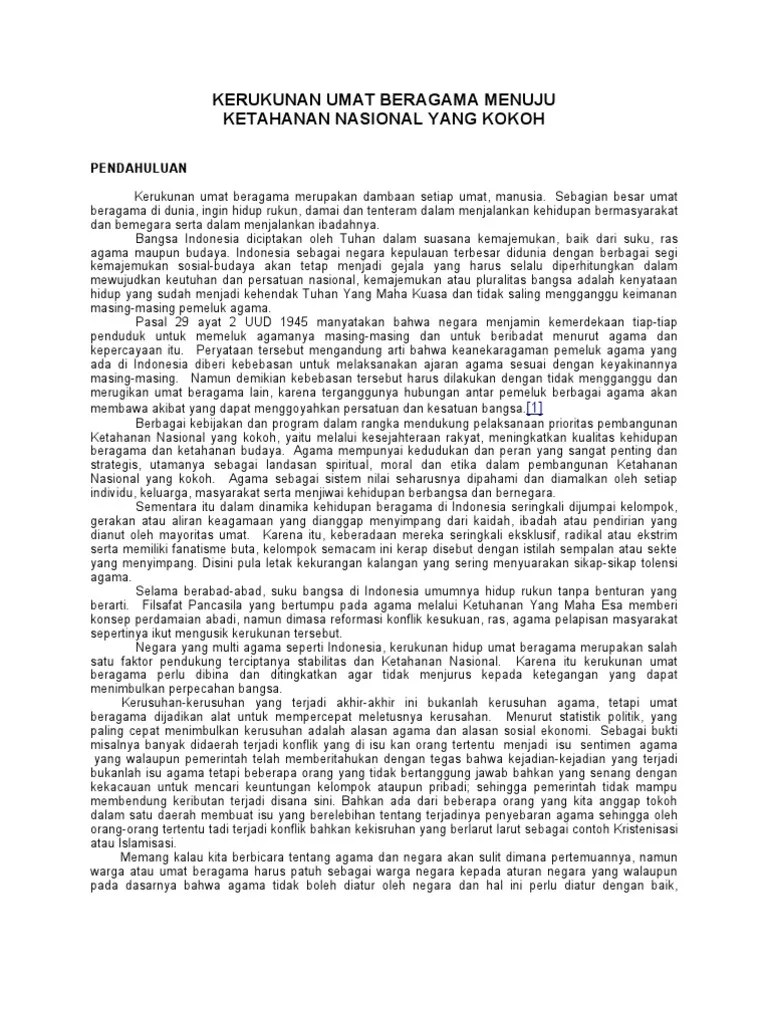 Pidato Singkat Tentang Hidup Rukun Dan Damai