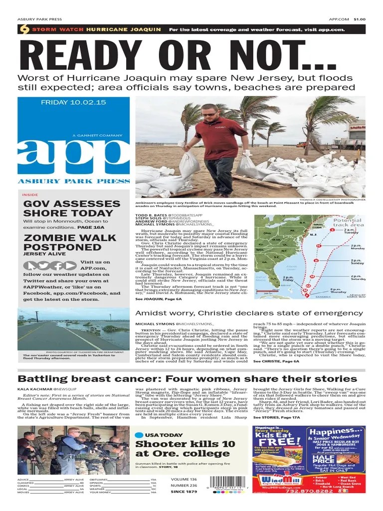 Asbury Park Press Front Page Friday, Sept. 2 2015 PDF Tropical(03)