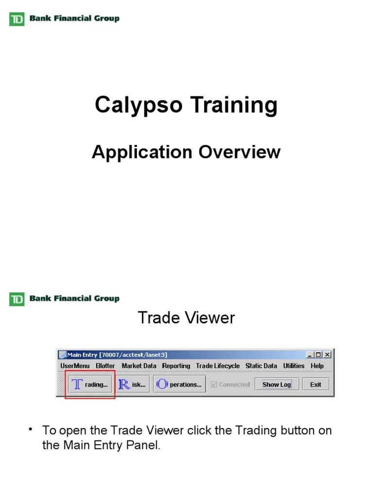 Calypso Training Swap (Finance) Securitization