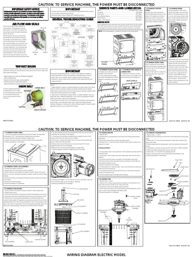 Kenmore Laundry Center Model 2661532 GE Manual Looks Very Close to