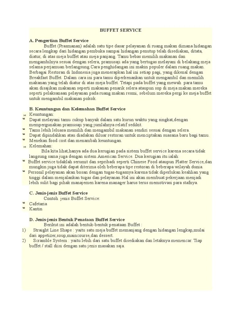 Buffet Service | PDF