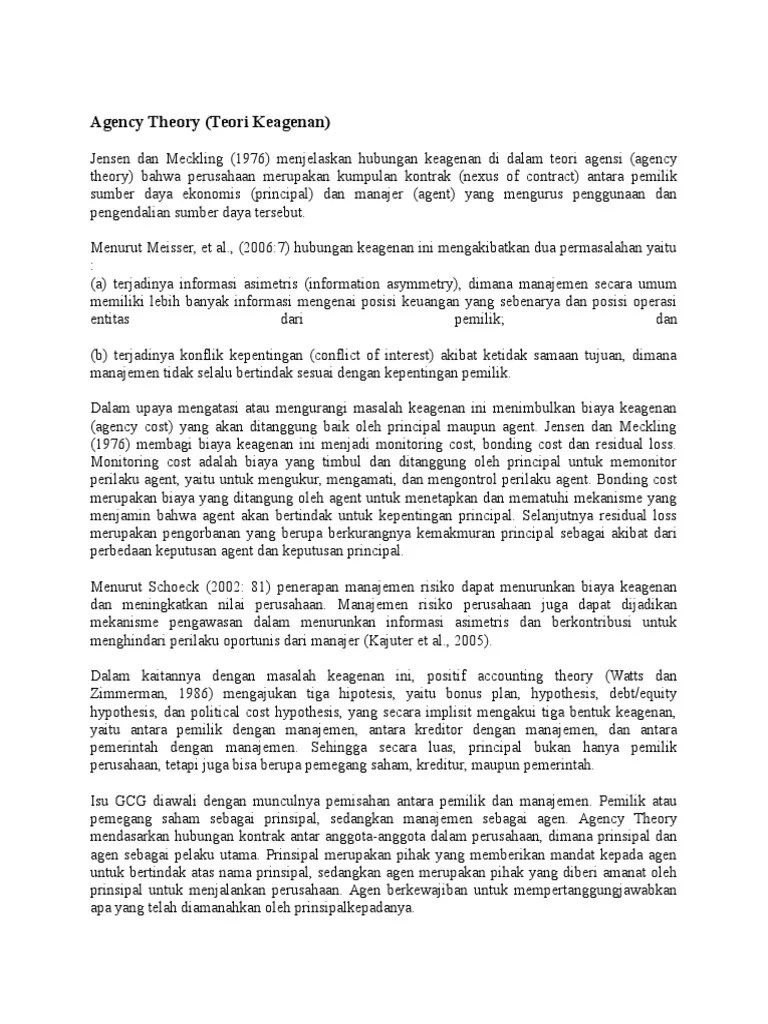 Agency Theory | PDF