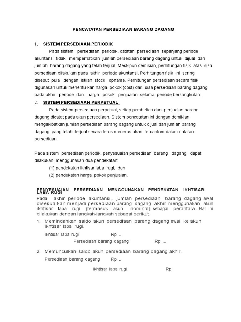 Jurnal Sistem Perpetual &amp; Periodik | PDF