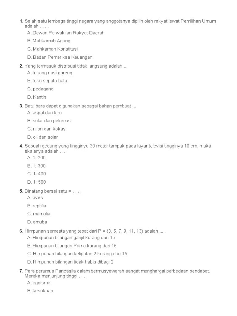 Uji Kompetensi Guru Kelas Sd 100 Soal Proprofs Quiz