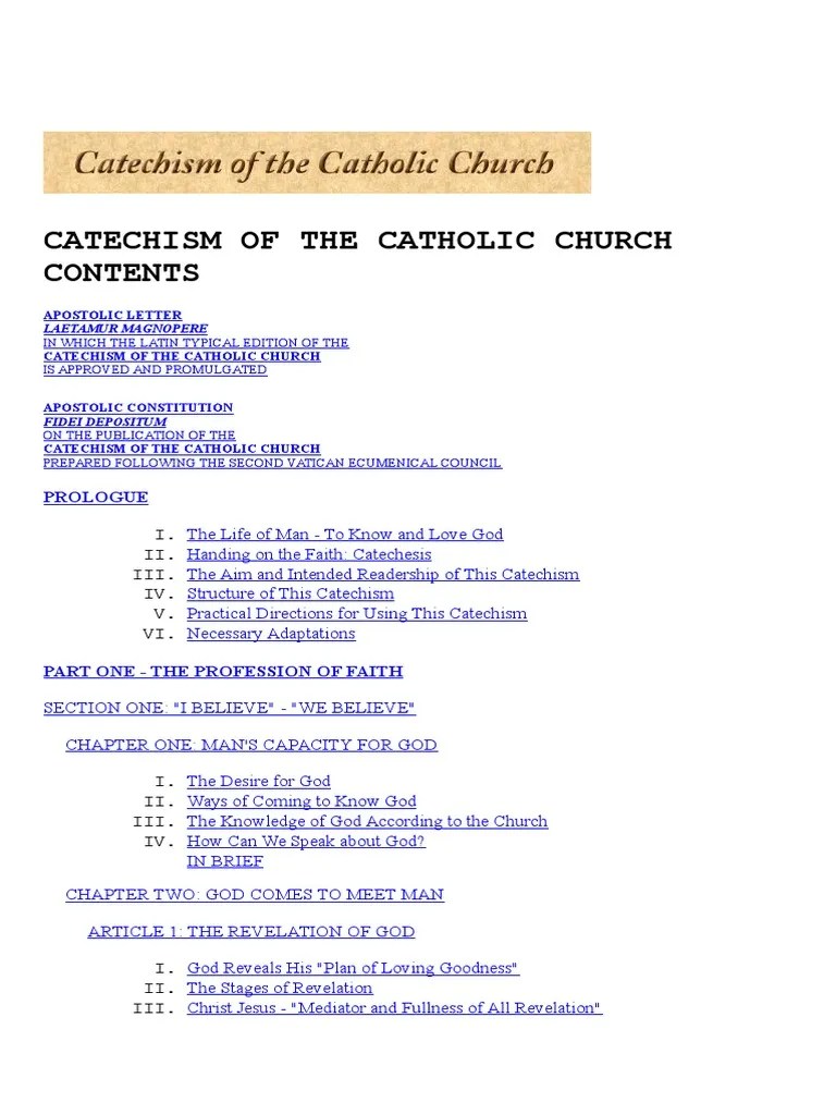 Catechism of The Catholic Church PDF Catechism Jesus