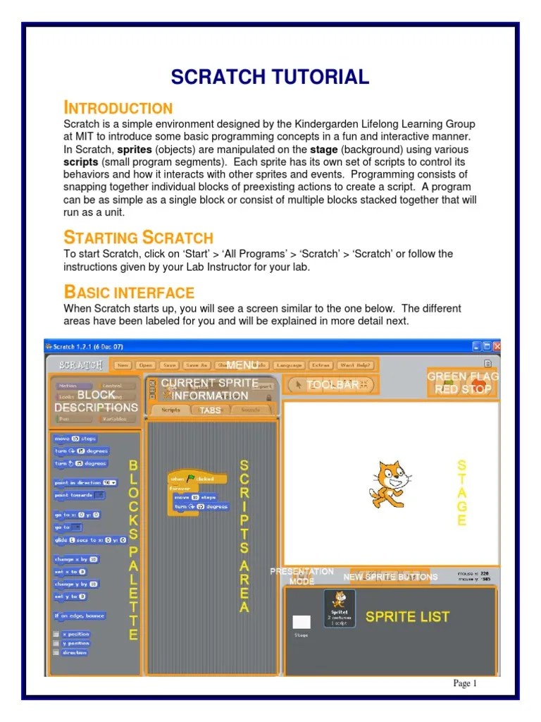 Scratch Tutorial Scratch (Programming Language) Computing