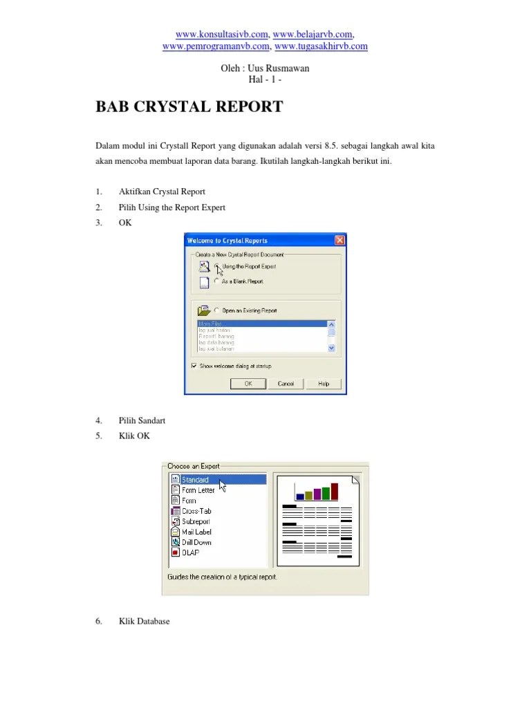 Bab 7 Membuat Laporan Crystal Report | PDF