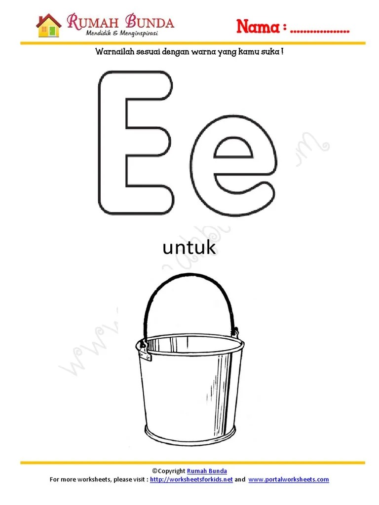 Menulis Huruf E PDF | PDF