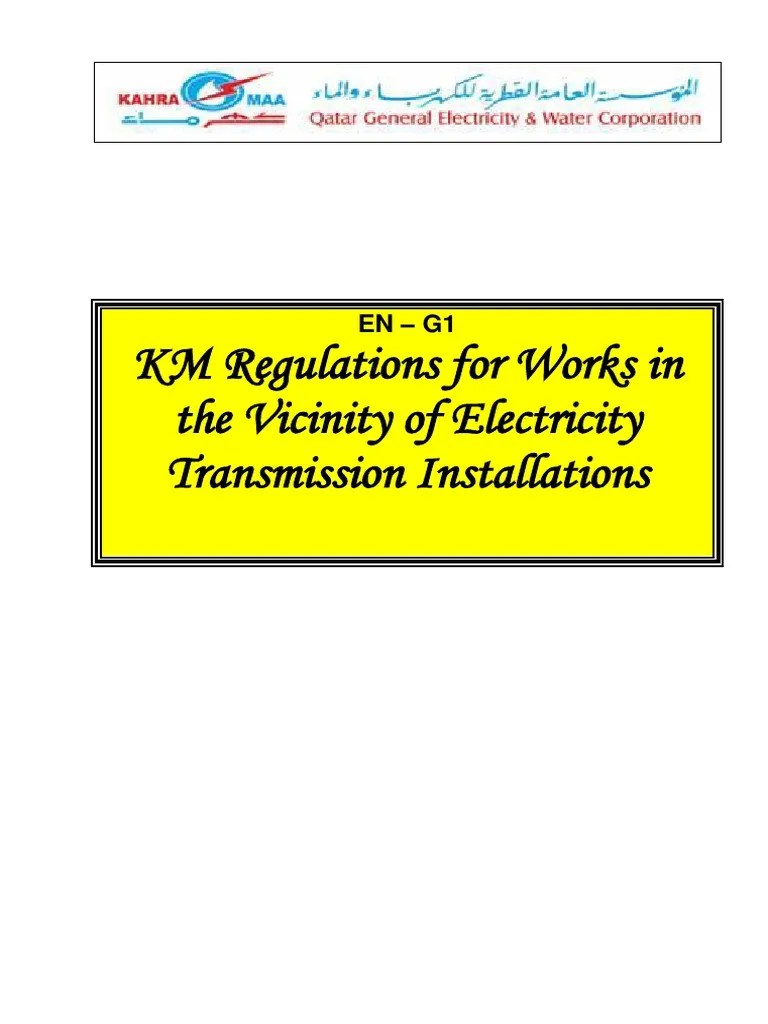 KM Regulations for Works near Electricity Transmission Lines PDF