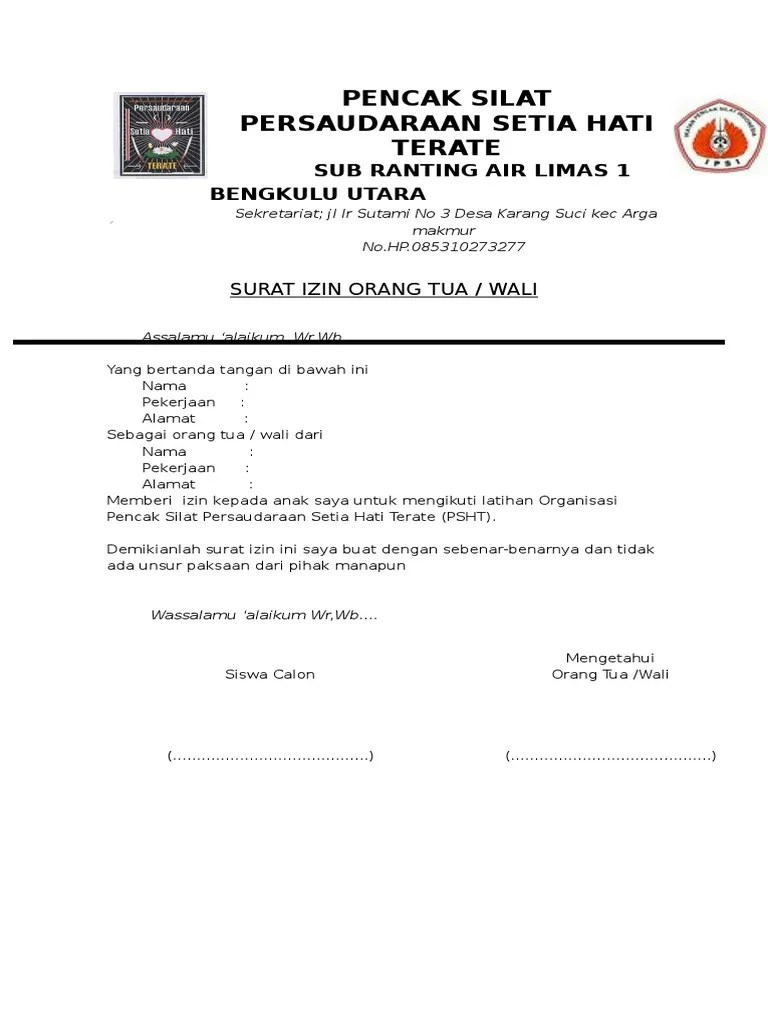 Surat Izin Latihan | PDF
