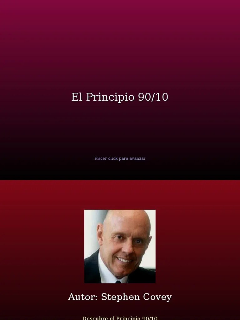 Principio 90 10 Stephen Covey Sicología y ciencia cognitiva