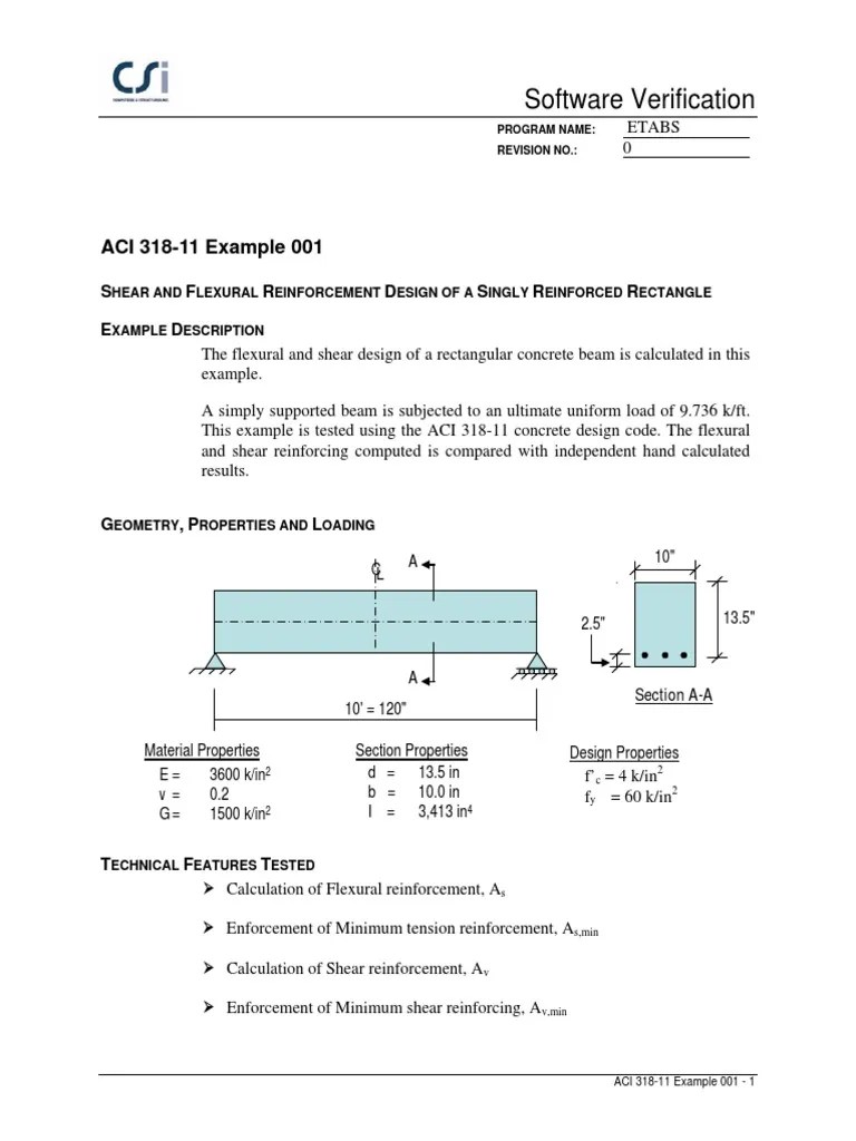 ACI 31811 Example 001.pdf Beam (Structure) Shear Stress