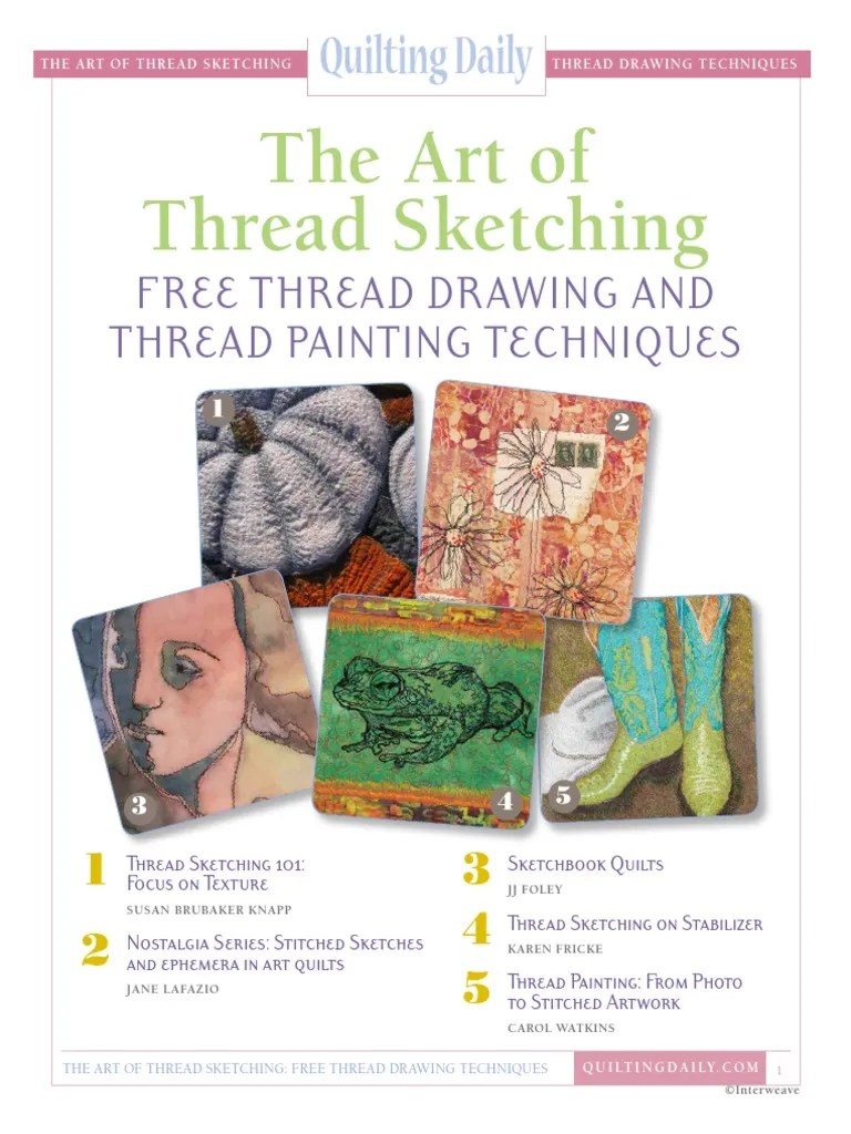 The Art of Thread Sketching PDF Quilt Quilting