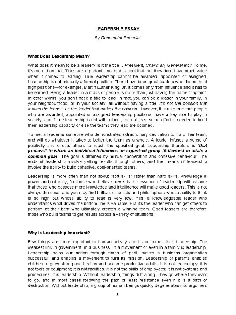 Winning Leadership Essay Leadership Leadership & Mentoring