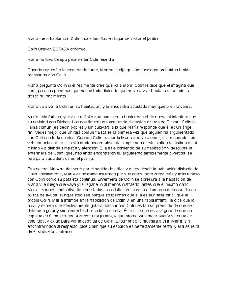 Traduccion Del Libro The Secret Garden PDF