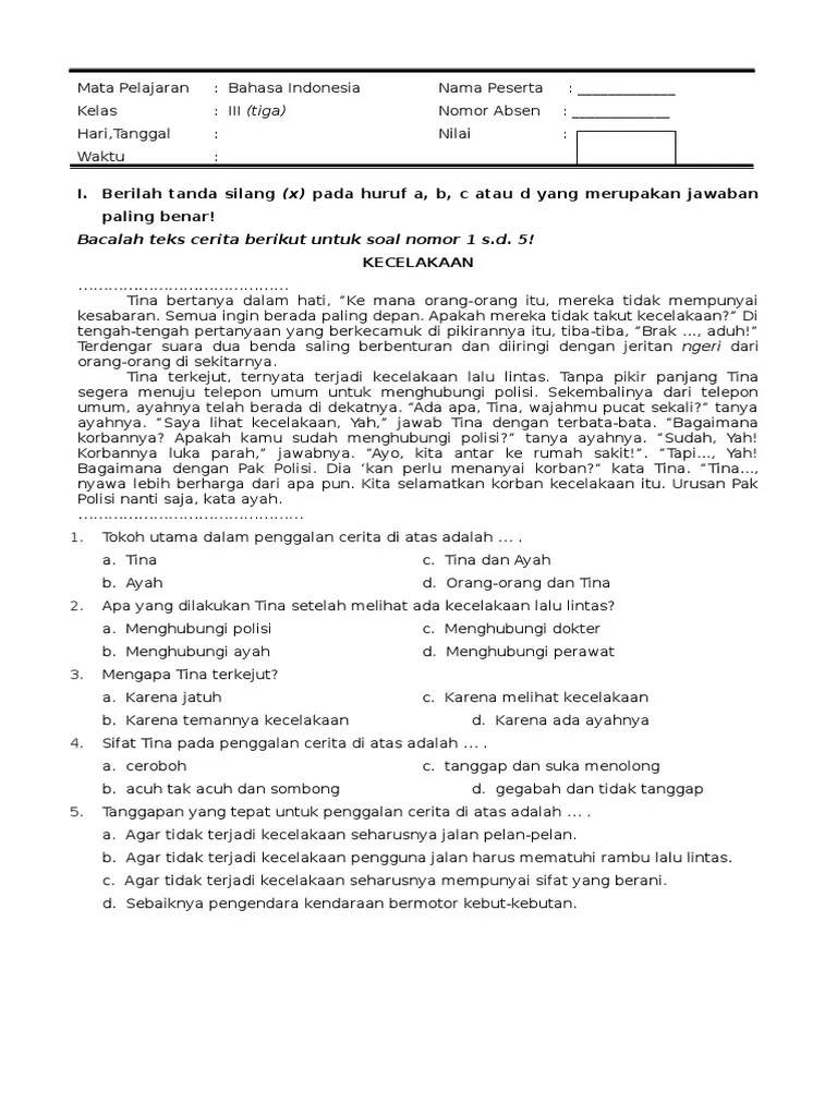 Bahasa Indonesia Kelas III Semester 2 | PDF