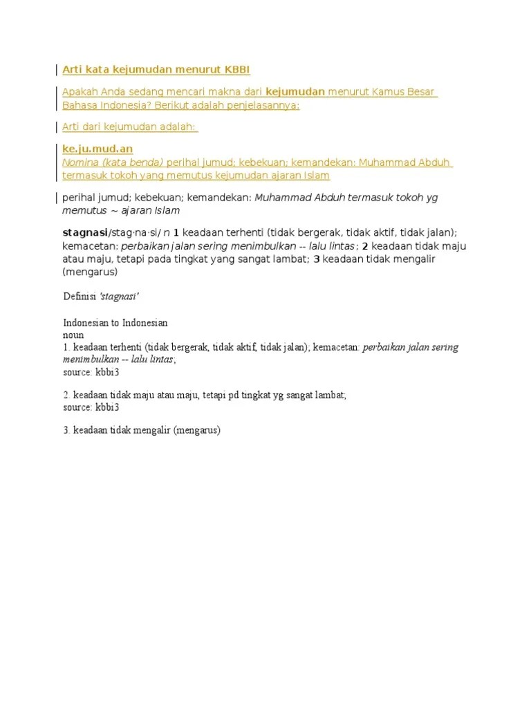 Arti Kata Kejumudan Menurut KBBI | PDF