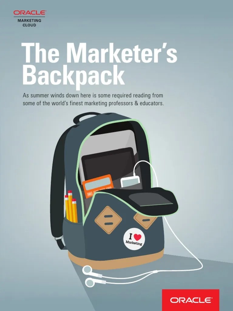 The marketer's backpack Digital & Social Media Social Media