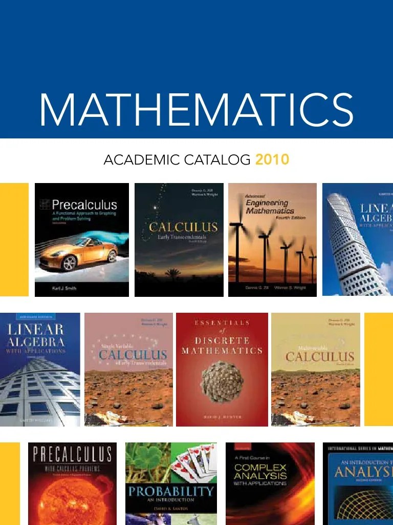 Math Catalog PDF Matrix (Mathematics) Ordinary Differential Equation