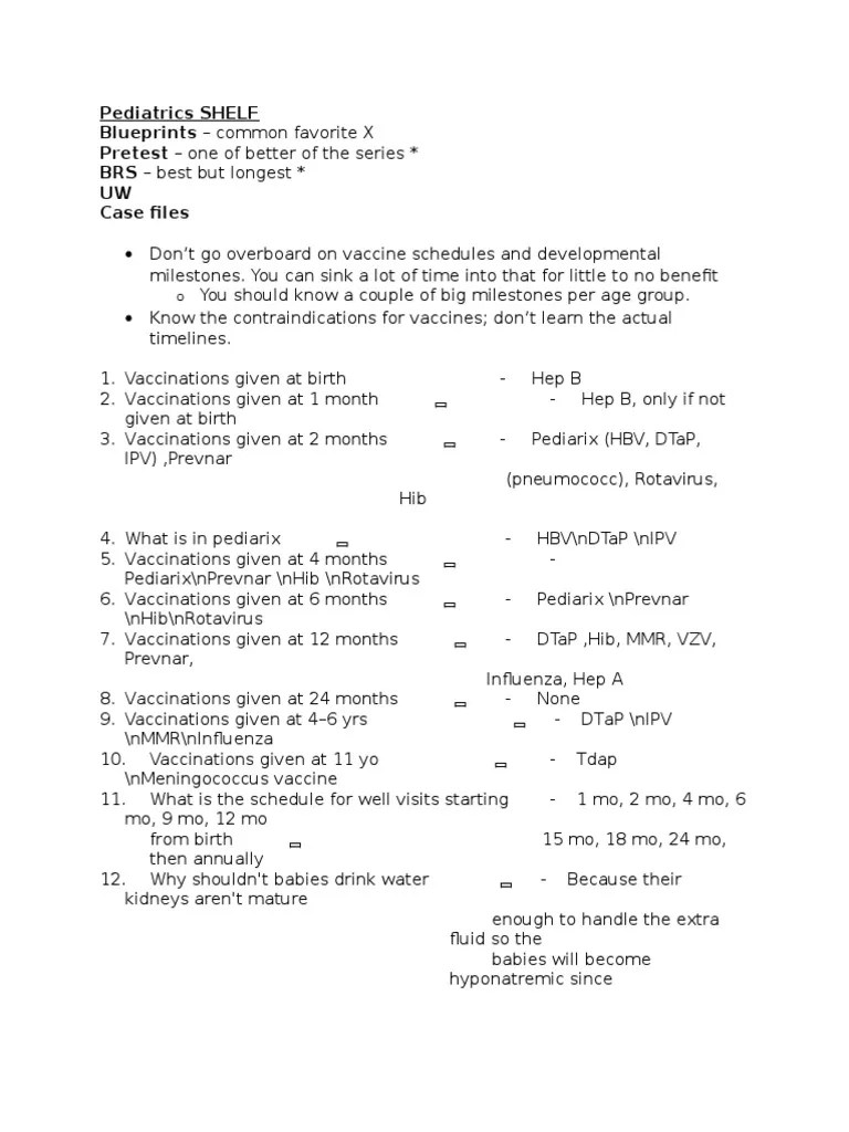 Pediatrics SHELF PDF Esophagus Anatomical Terms Of Motion