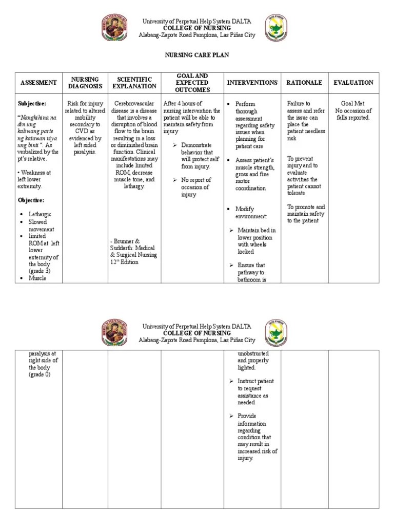 Nursing Care Plan CVA.doc Nursing Anxiety Free 30