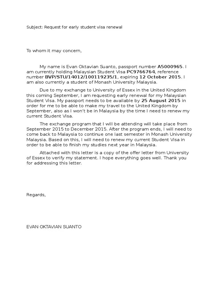 [View 42+] Sample Letter Visa Extension Opritek