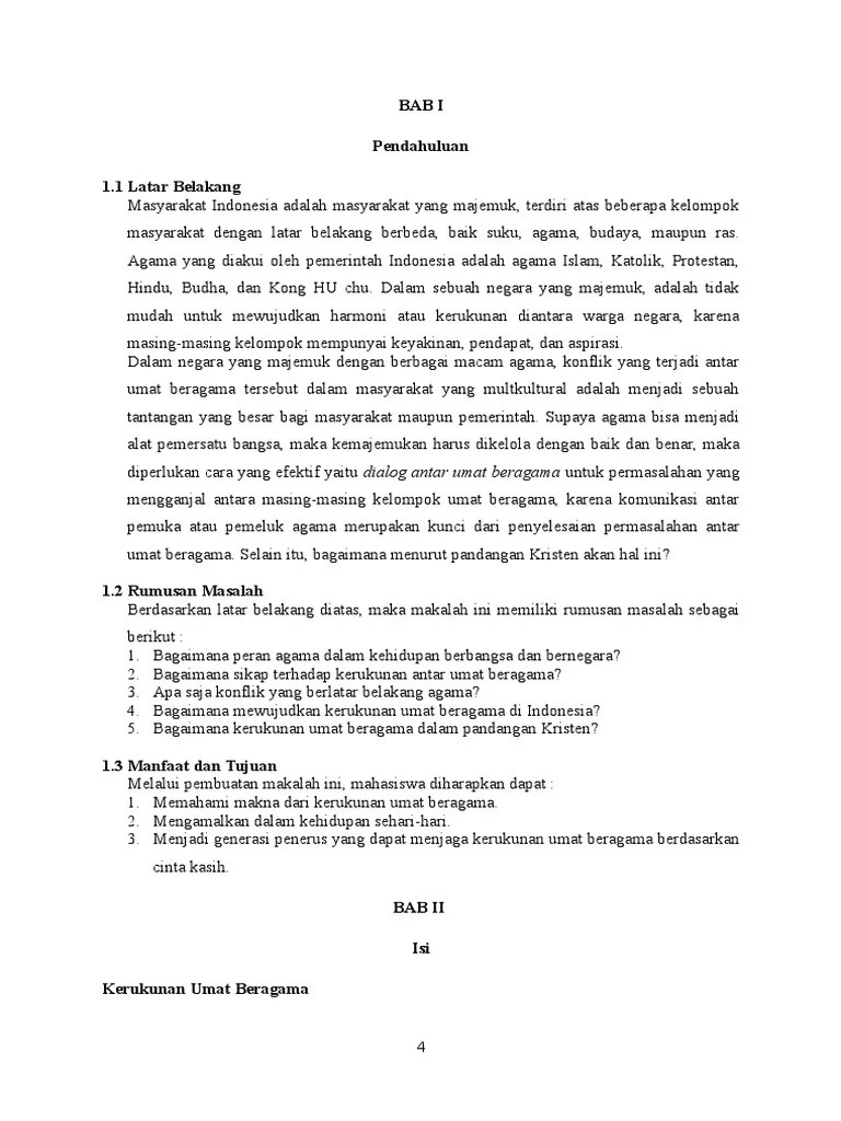 Makalah Tentang Toleransi Umat Beragama Di Indonesia
