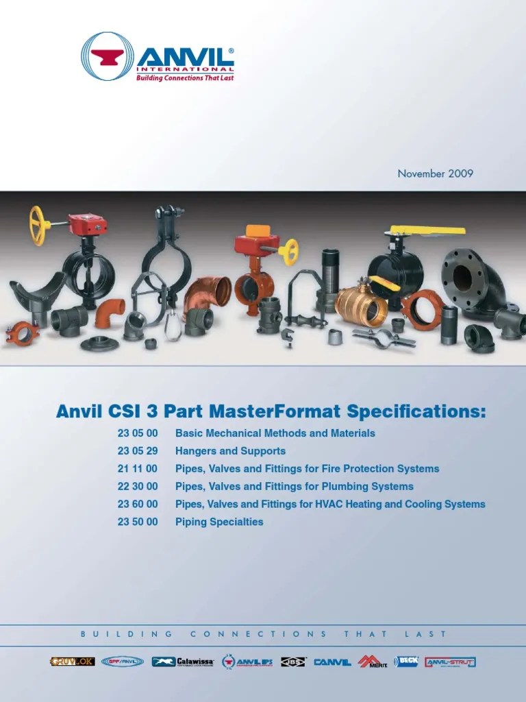 Anvil Specifications v3 PDF Pipe (Fluid Conveyance) Steel