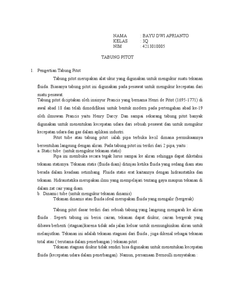 Tabung Pitot | PDF