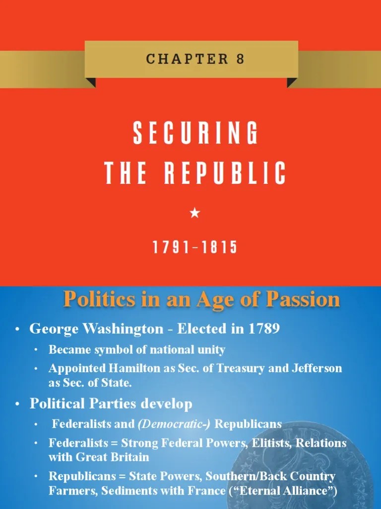 apush chapter 8 review Thomas Jefferson Federalist Party