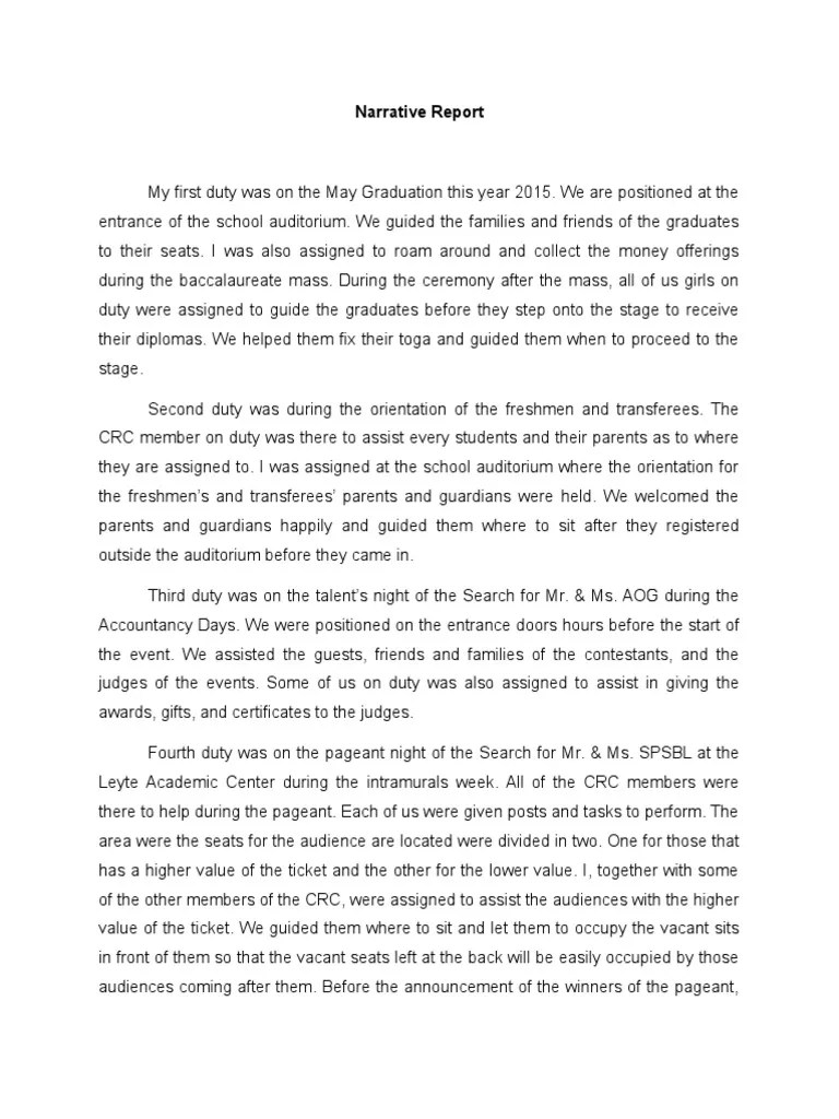 Narrative Report | Students | Further Education