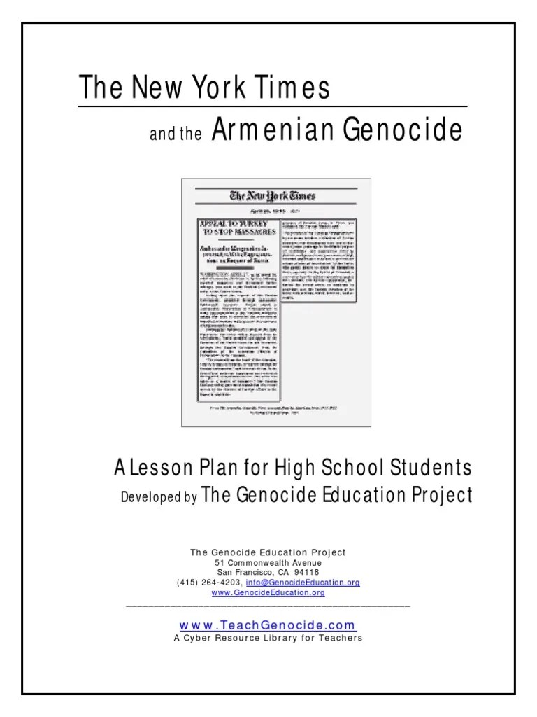 The New York Times and The Armenian Genocide PDF