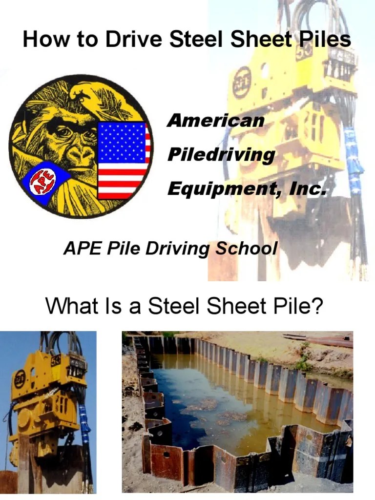 How To Drive Steel Sheet Piles PDF Deep Foundation Mass