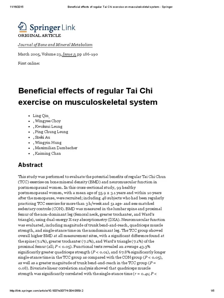 Effects Of Exercise On The Musculoskeletal System ExerciseWalls