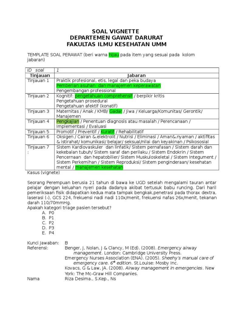 Contoh Soal Keperawatan Gawat Darurat Dan Jawaban Dapatkan Contoh