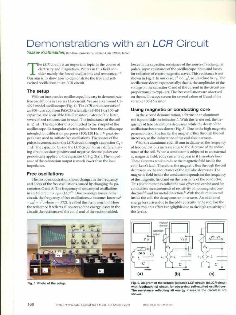 LCR Circuit Inductor Physics & Mathematics