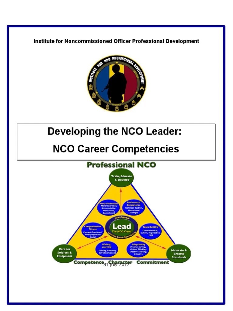(Encl 2) TAB B_NCO Career Competencies_v3 3 Competence (Human