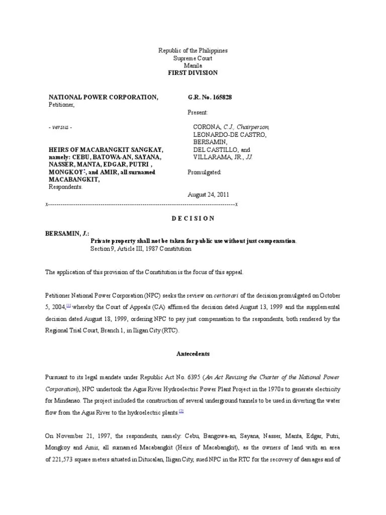 Npc vs. Heirs of Sangkay Eminent Domain Attorney's Fee