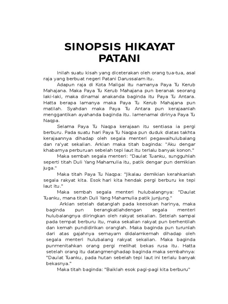Sinopsis Hikayat Patani | PDF