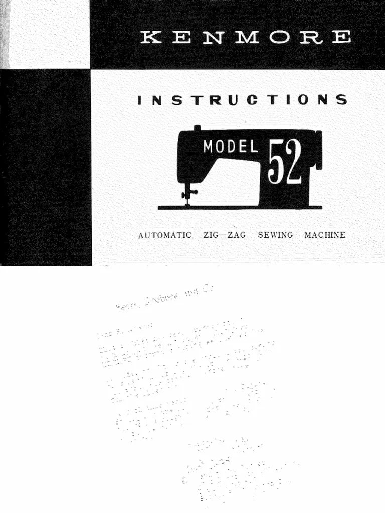 Sears Kenmore Model 52 / Model 158.523 Sewing Sewing Machine