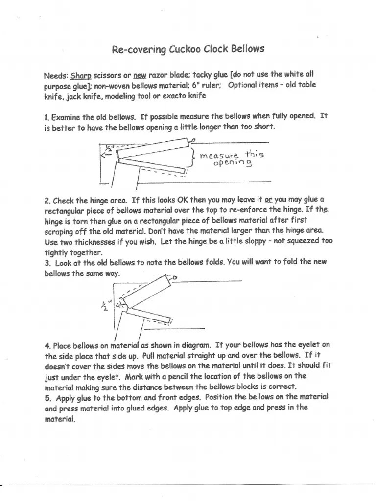 Cuckoo Clock Bellows Recovering Diagram